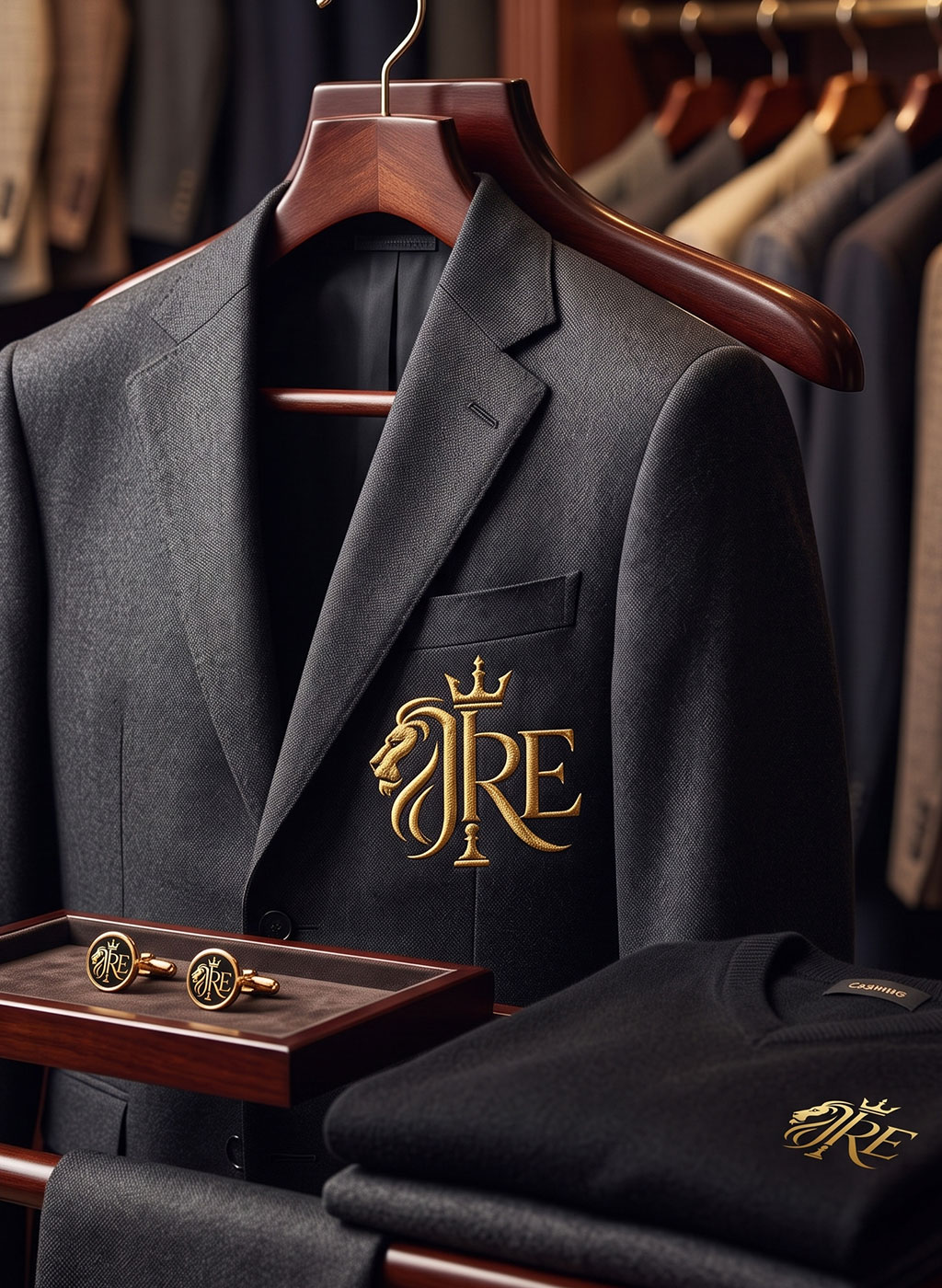 Costas de camiseta preta premium com estampa JRE